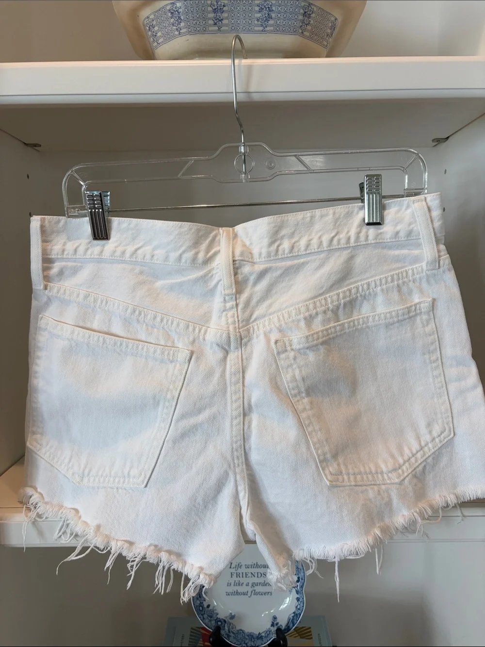 JCrew white jean shorts